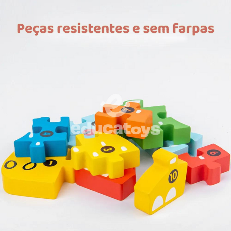 Quebra-Cabeça de Madeira Montessori Animais