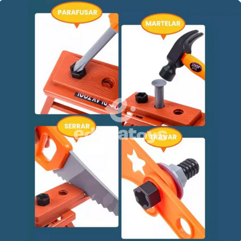 Conjunto de Ferramentas Infantil + furadeira elétrica