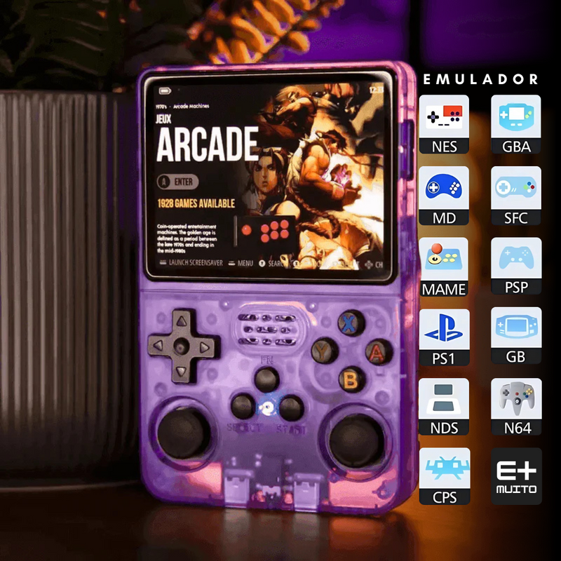 Portátil R36S™ | +15.000 Jogos de 20 Consoles