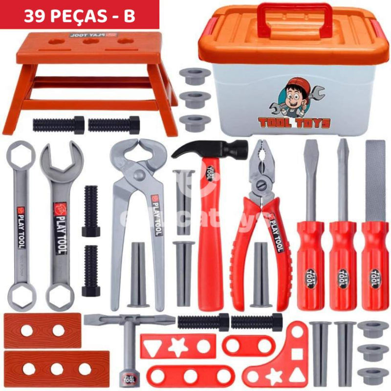 Conjunto de Ferramentas Infantil + furadeira elétrica