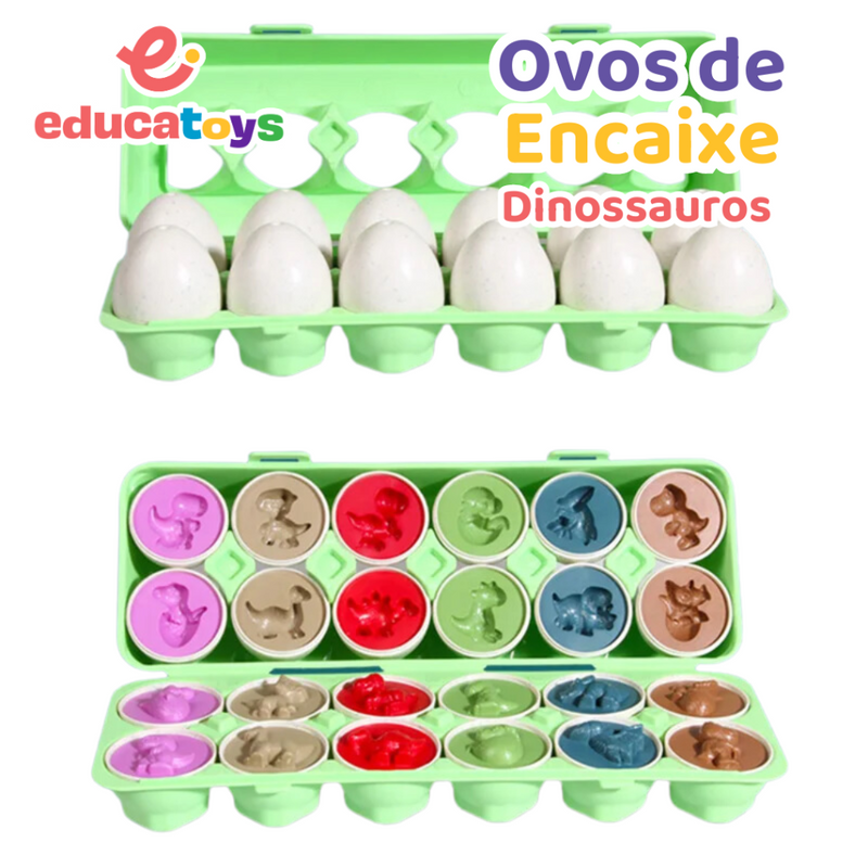 Ovos de Encaixe - Formas, Frutas e Dinossauros