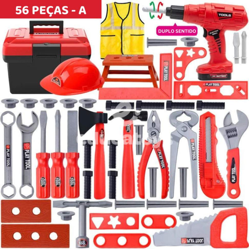 Conjunto de Ferramentas Infantil + furadeira elétrica