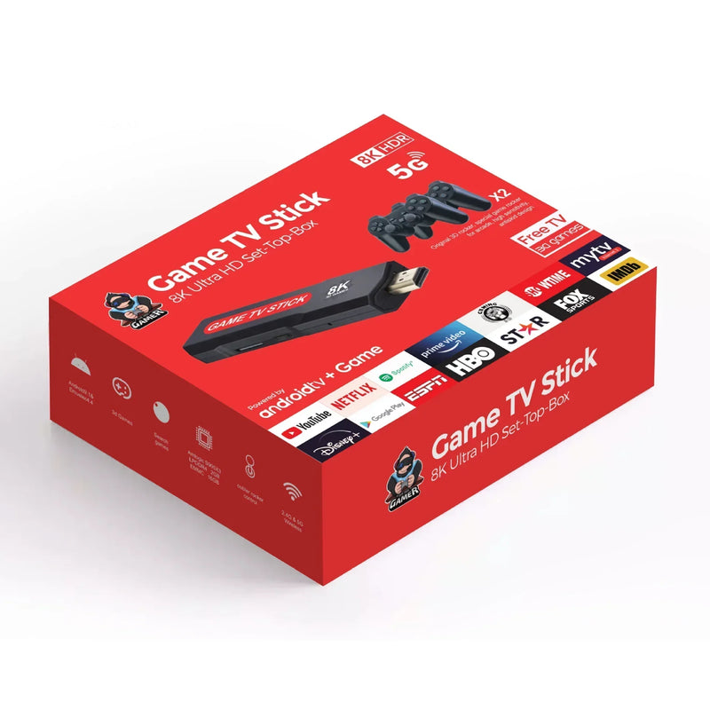 Game Stick + TVBox com 10.000 Jogos de PSP/PS1/PS2
