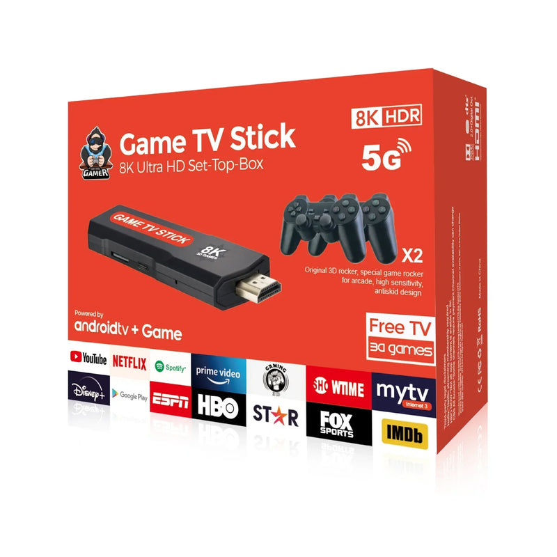 Game Stick + TVBox com 10.000 Jogos de PSP/PS1/PS2