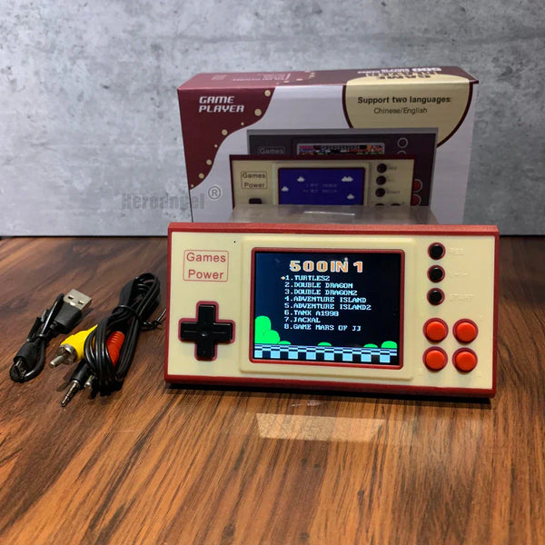 Videogame Portátil Retro com 500 Jogos