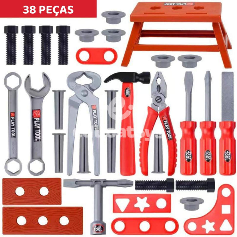Conjunto de Ferramentas Infantil + furadeira elétrica