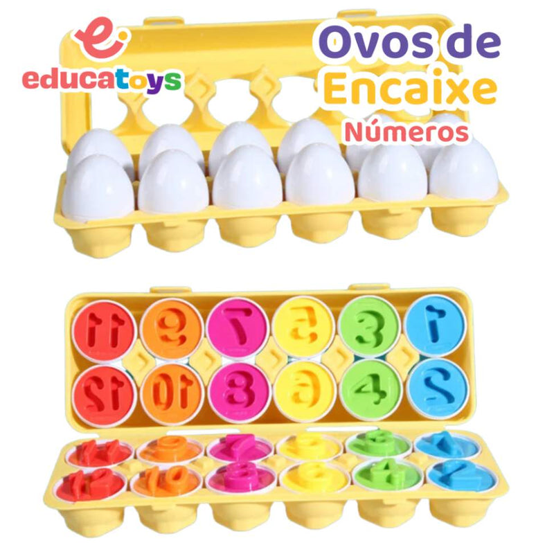 Ovos de Encaixe - Formas, Frutas e Dinossauros