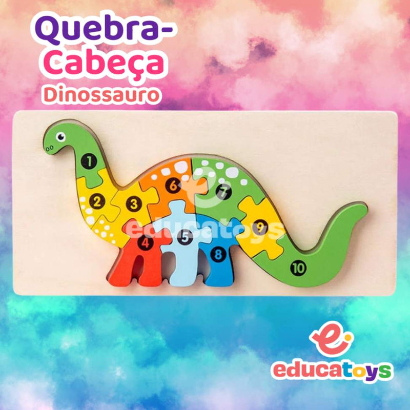 Quebra-Cabeça de Madeira Montessori Animais